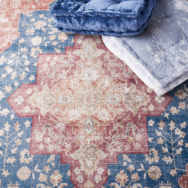 Safavieh Tucson Tsn105N Navy/Rust Rug.