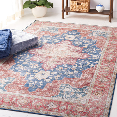 Safavieh Tucson Tsn105N Navy/Rust Rug.