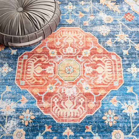 Safavieh Tucson Tsn119M Blue/Rust Rug.