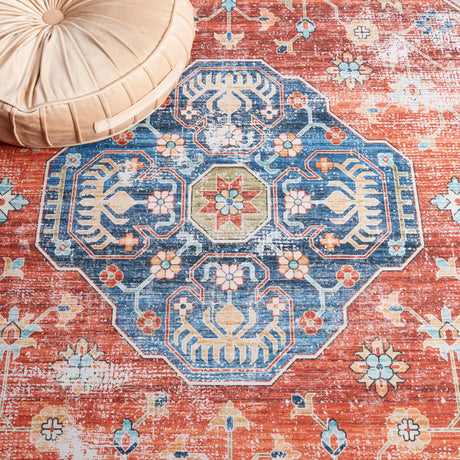 Safavieh Tucson Tsn119P Rust/Blue Rug.