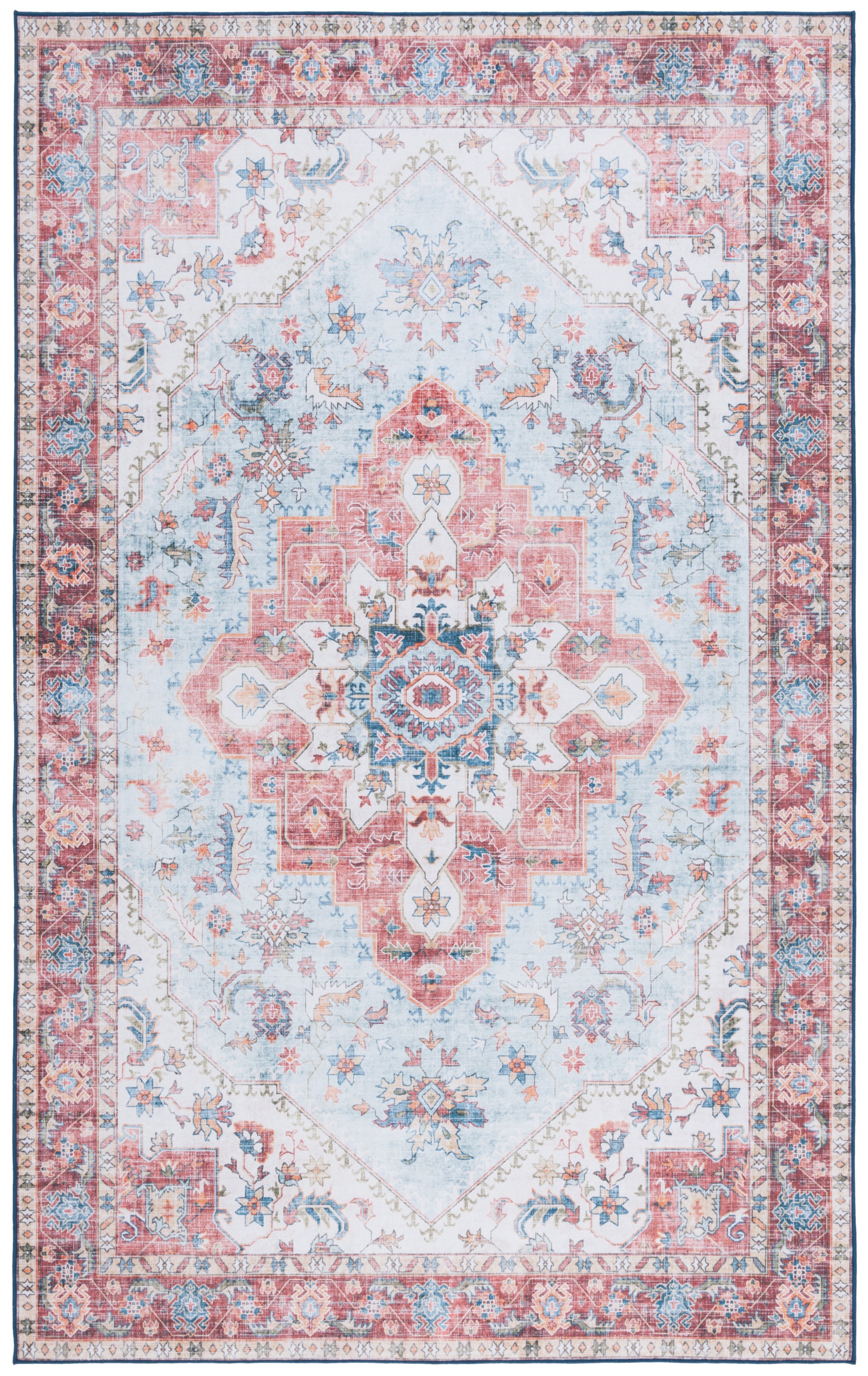 Safavieh Tucson Tsn148M Red/Blue Area Rug