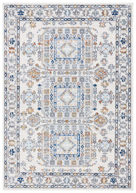 Safavieh Tulum Tul660A Ivory Grey/Blue Rust Rug.