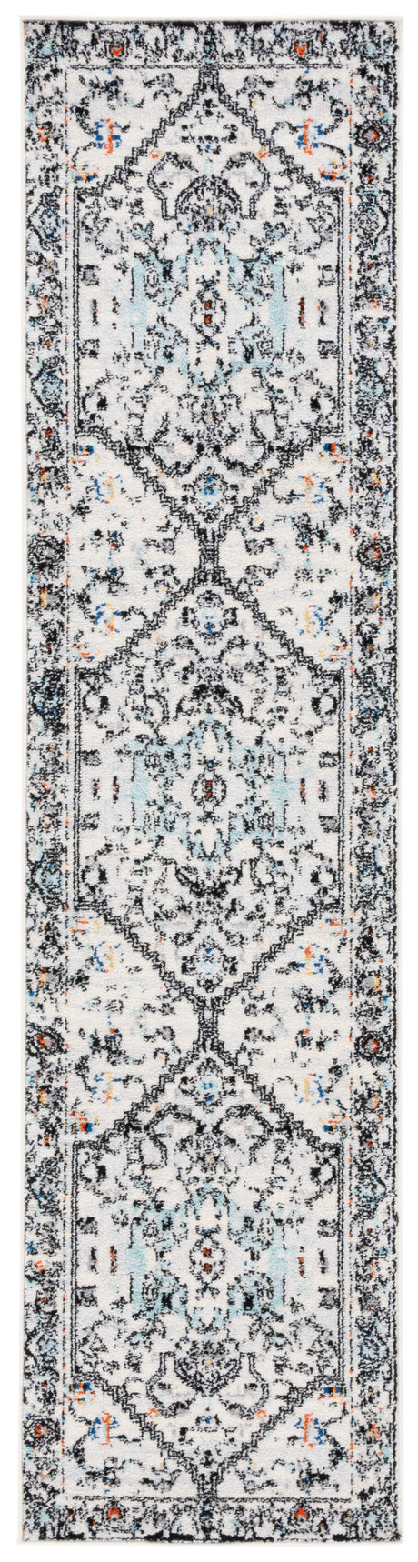 Safavieh Tulum Tul661A Ivory Grey/Blue Rust Rug.