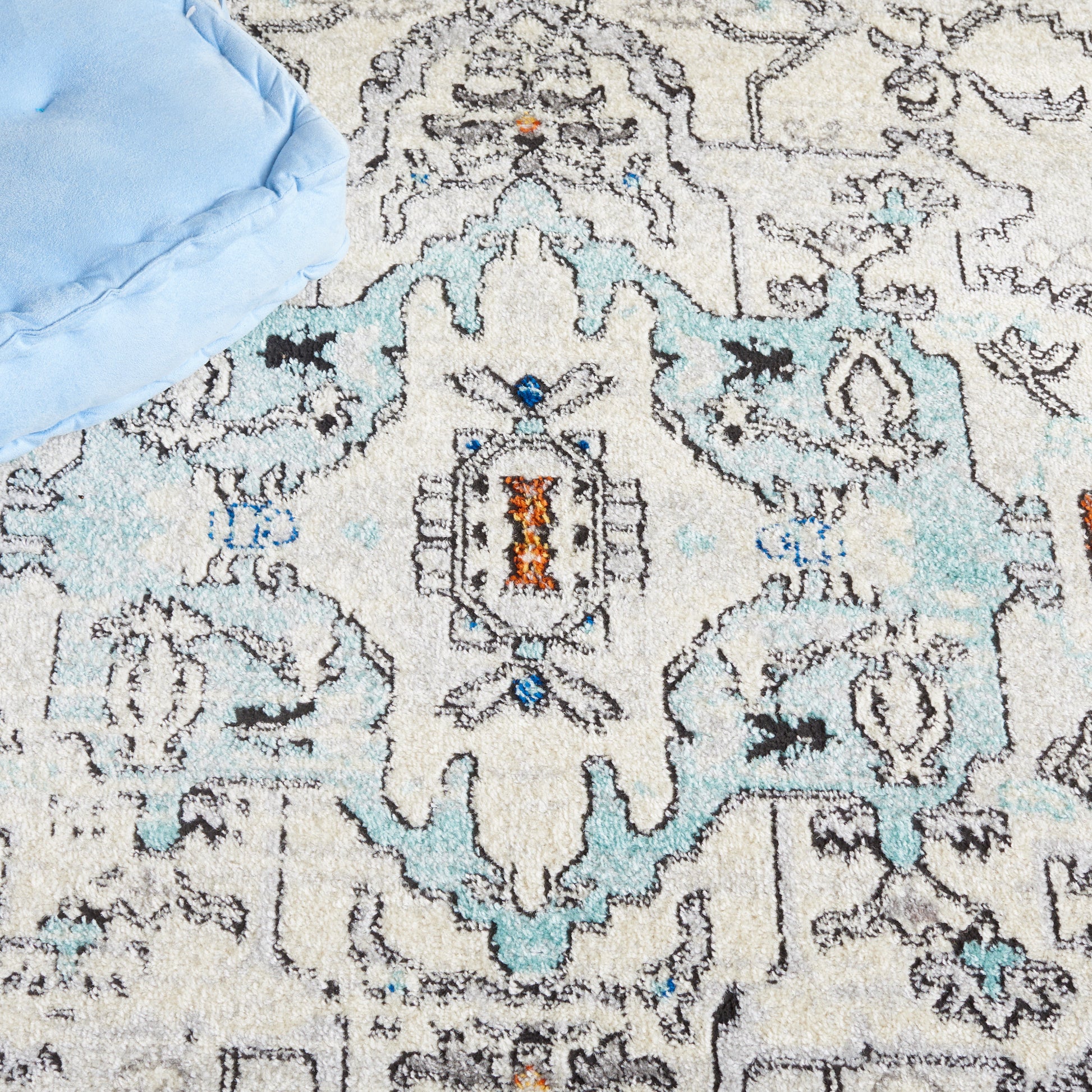 Safavieh Tulum Tul661A Ivory Grey/Blue Rust Area Rug