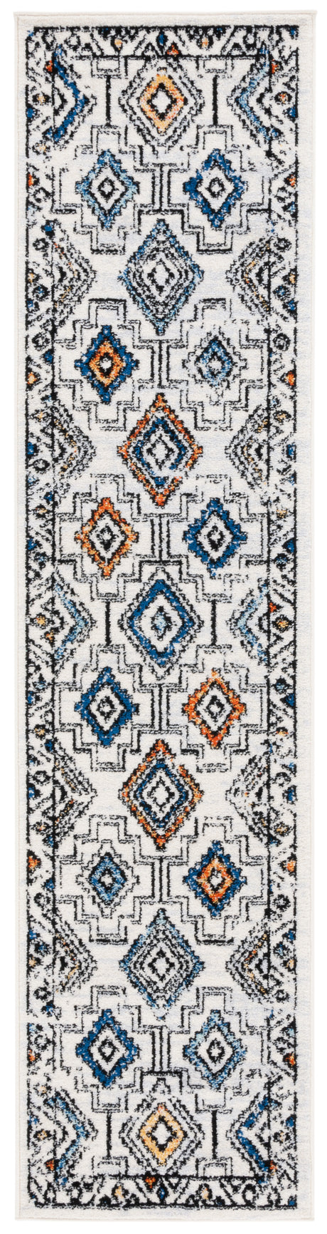 Safavieh Tulum Tul662A Ivory Grey/Blue Rust Rug.