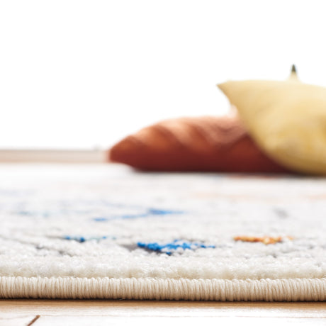 Safavieh Tulum Tul662A Ivory Grey/Blue Rust Rug.