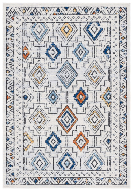 Safavieh Tulum Tul662A Ivory Grey/Blue Rust Rug.