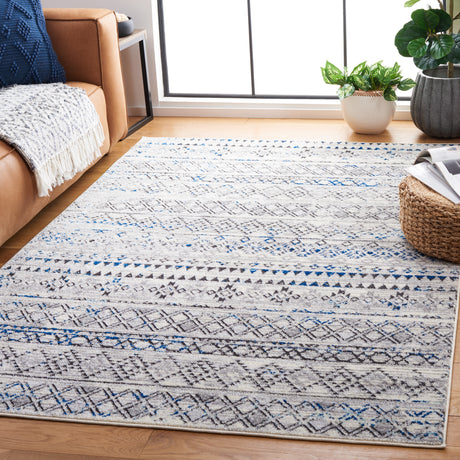 Safavieh Tulum Tul663H Ivory Grey/Grey Blue Rug.