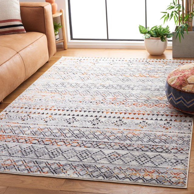 Safavieh Tulum Tul663P Ivory Grey/Rust Rug.