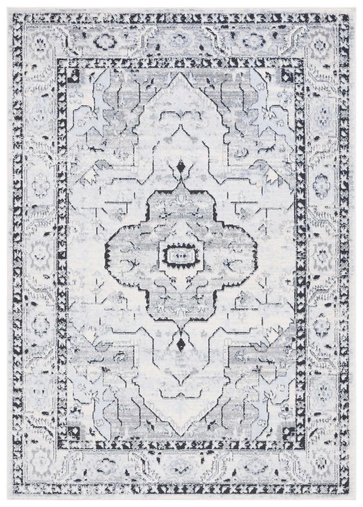 Safavieh Tulum Tul664A Ivory Grey/Charcoal Rug.