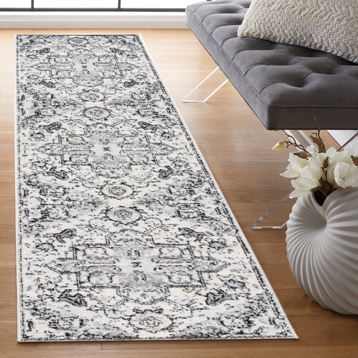 Safavieh Tulum Tul665F Ivory Grey/Light Grey Rug.