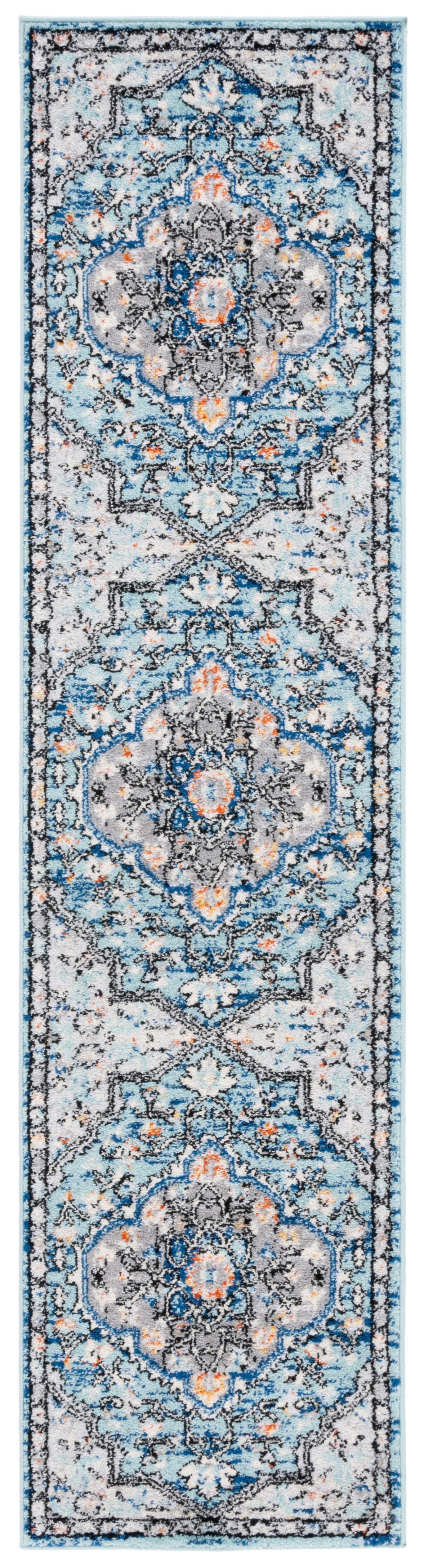 Safavieh Tulum Tul668M Blue Grey/Rust Rug.
