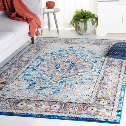 Safavieh Tulum Tul668M Blue Grey/Rust Area Rug