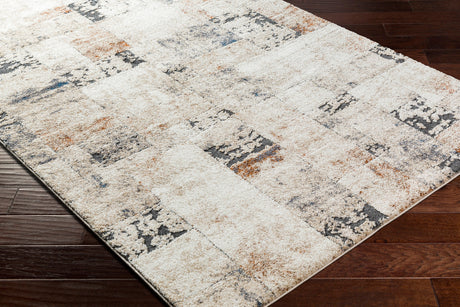 Surya Tuscany Tus-2342 Ivory, Black, Charcoal, Tan, Camel Rug.