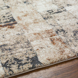Surya Tuscany Tus-2342 Ivory, Black, Charcoal, Tan, Camel Rug.