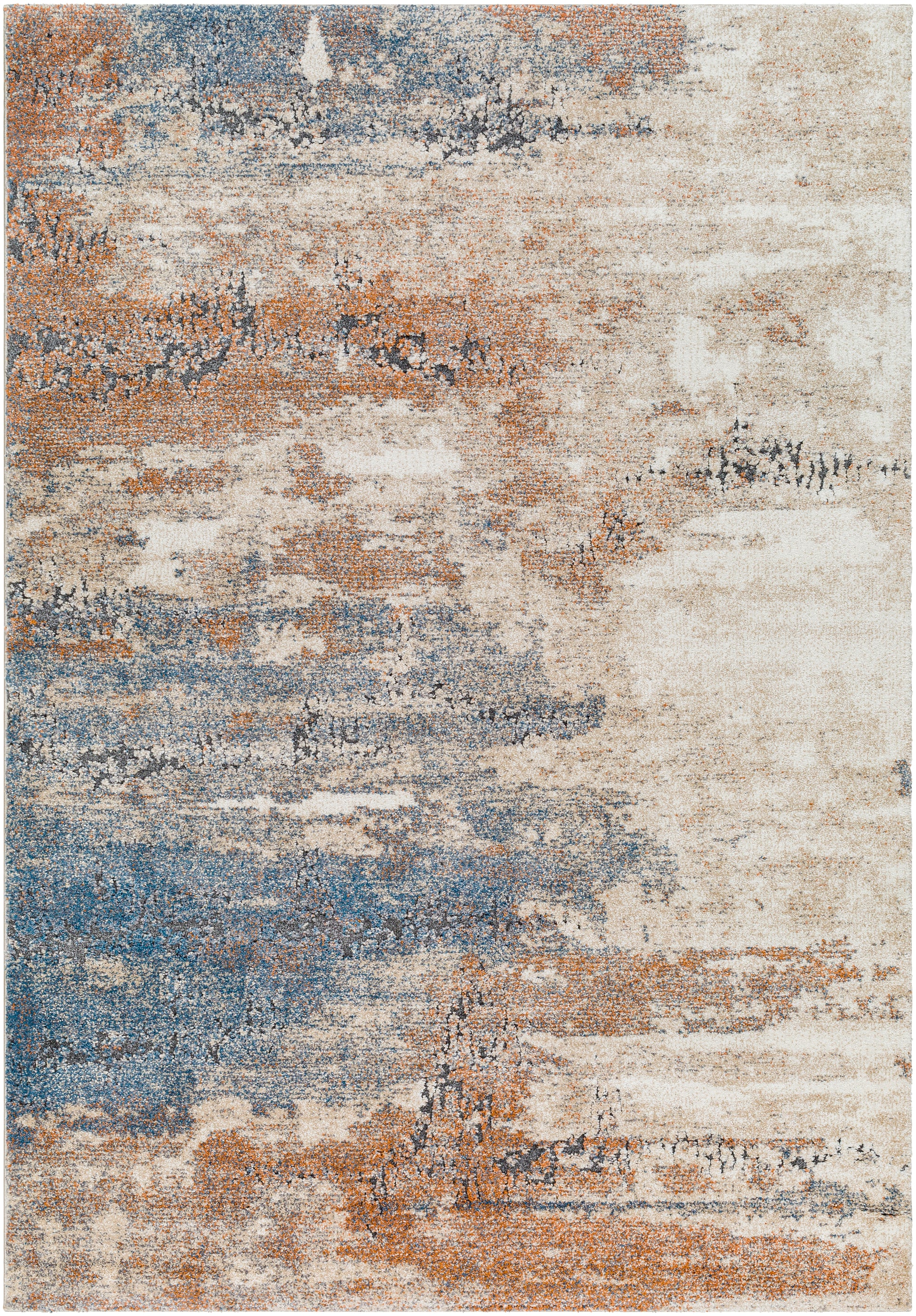 Surya Tuscany Tus-2347 Ivory, Charcoal, Black, Blue, Tan Area Rug