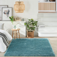 Nourison Dreamy Shag Drs05 Aqua Area Rug