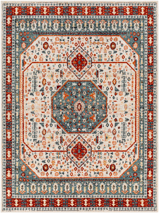 Surya Tevazu Tvz-2338 Light Grey, Grey, Ash, Mocha, Beetle Blue, Khaki, Copper, Onyx Area Rug