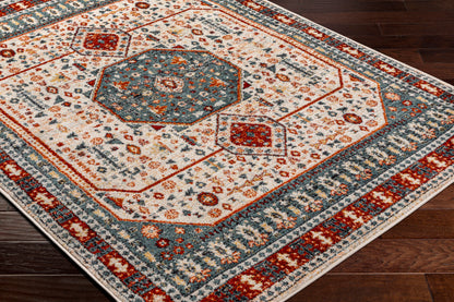 Surya Tevazu Tvz-2338 Light Grey, Grey, Ash, Mocha, Beetle Blue, Khaki, Copper, Onyx Area Rug