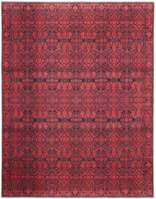 Feizy Voss Vos39H6F Red/Black Area Rug