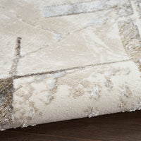 Nourison Glitz Glz02 Ivory/Grey Area Rug