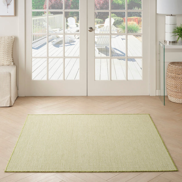 Nourison Courtyard Cou01 Ivory Green Rugs