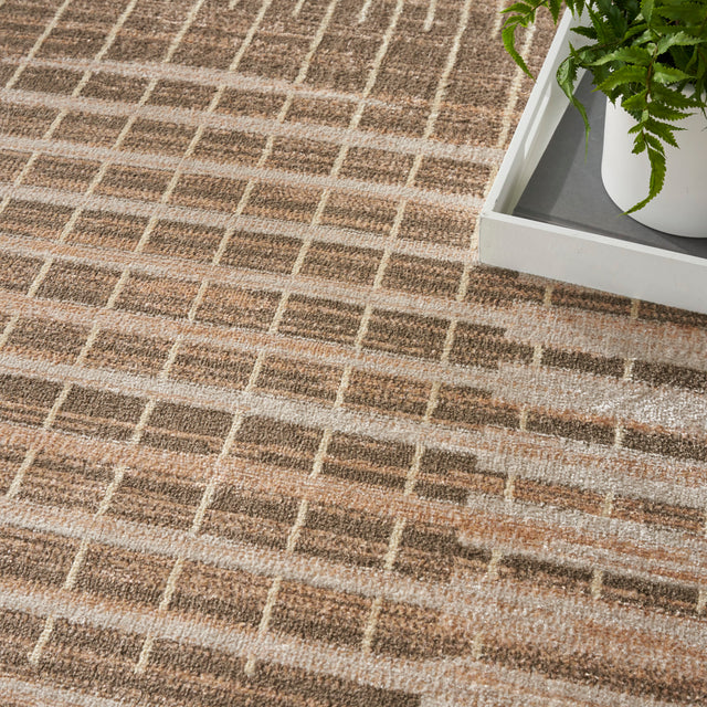 Nourison Astra Machine Washable ASW03 Machine Made Latte Rug
