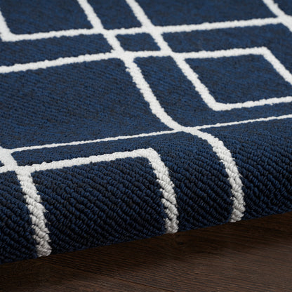 Nourison Modern Lines Mol01 Navy Area Rug