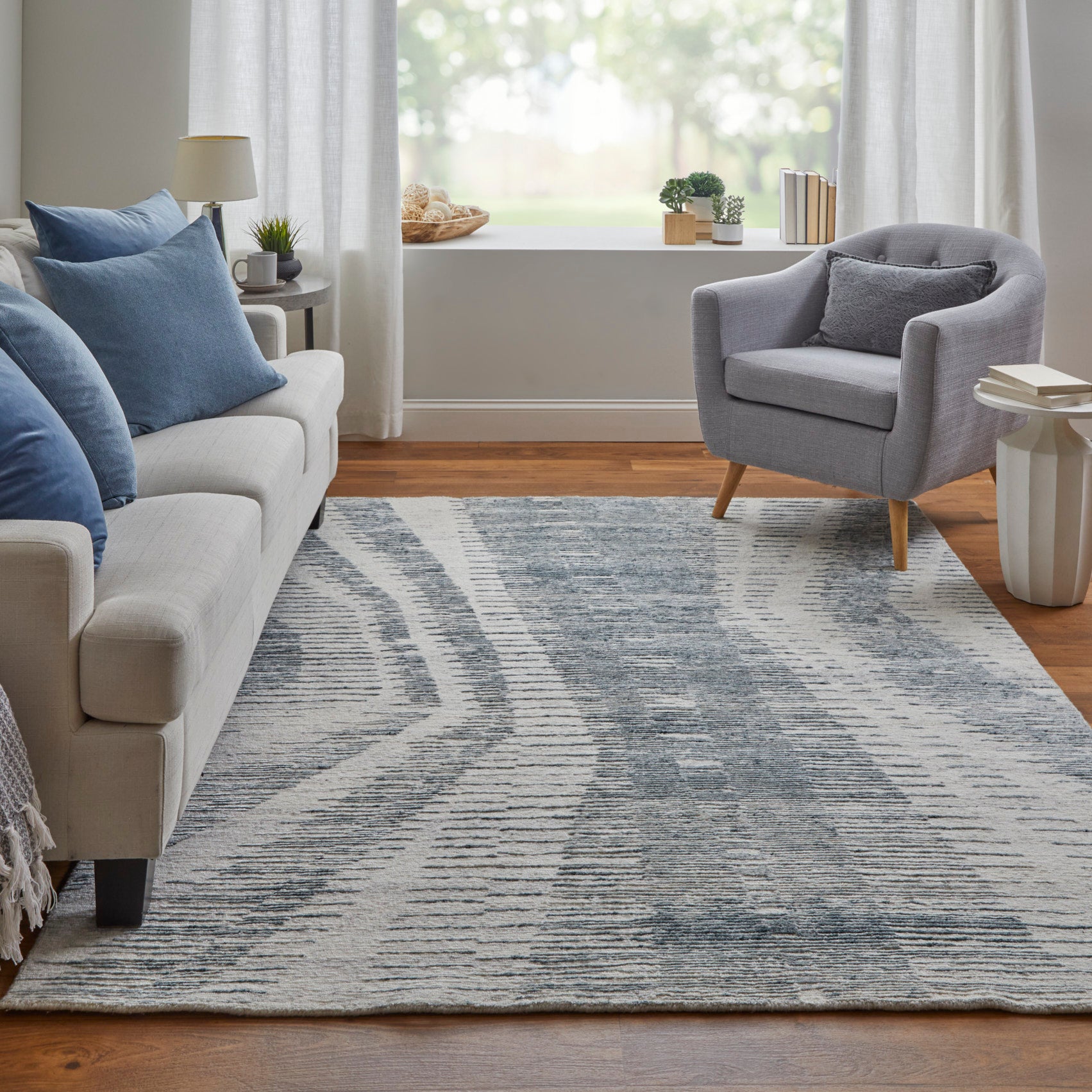 Feizy Brighton Bri69Cgf Ivory/Blue/Gray Area Rug