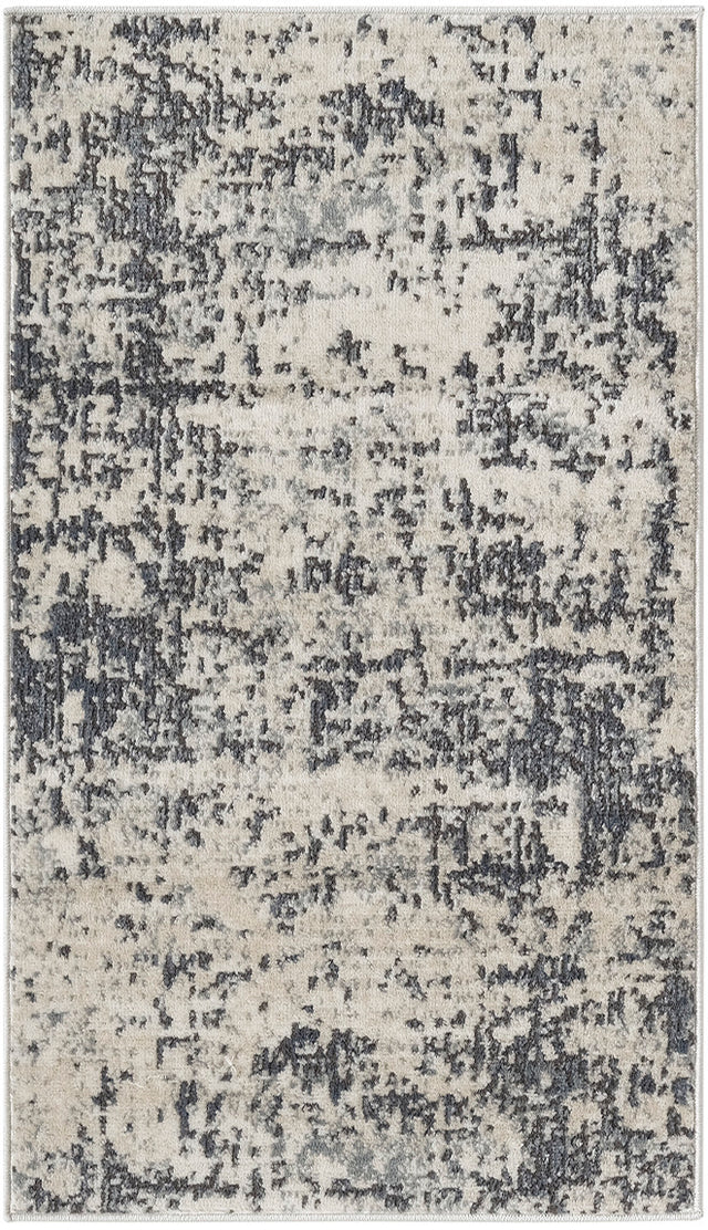 Nourison Quarry QUA17 Machine Made Ivory, Grey Rug
