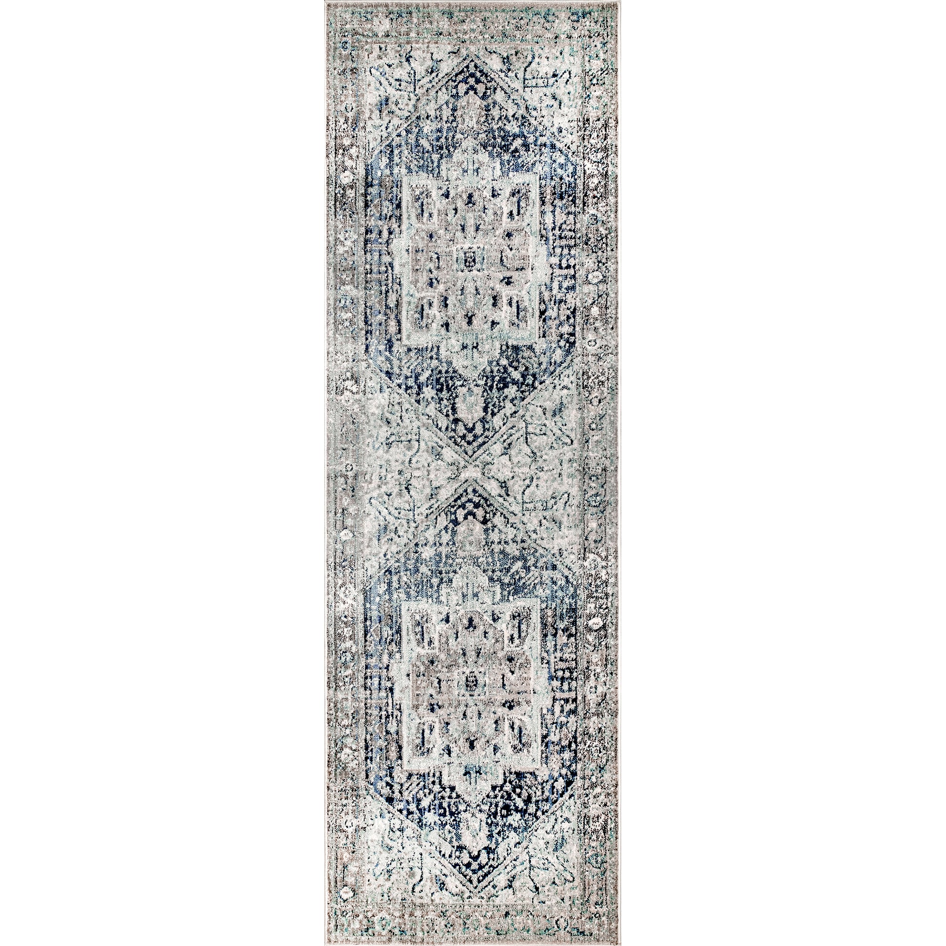 Nuloom Vintage Harriet Medallion Khtr15A Dark Blue Area Rug