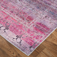 Feizy Voss Vos39H5F Pink/Purple Area Rug