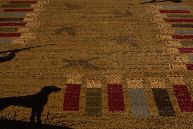 United Weavers Affinity Bird Shot Gold Rug - close-up detail