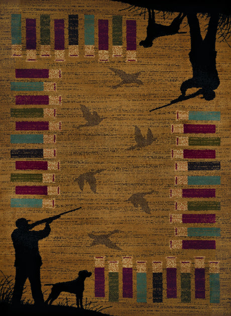 United Weavers Affinity Bird Shot Gold Rug - front view
