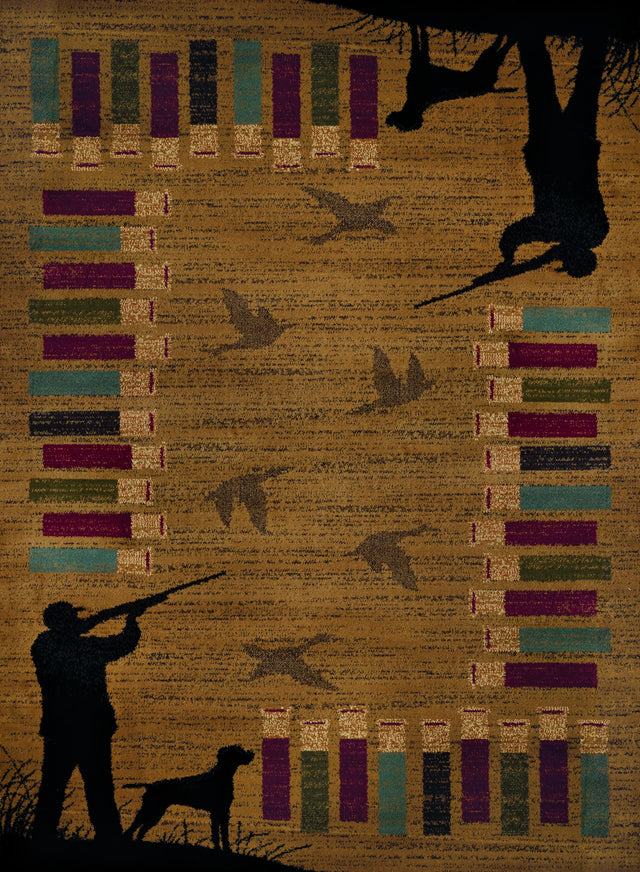 United Weavers Affinity Bird Shot Gold Rug - front view