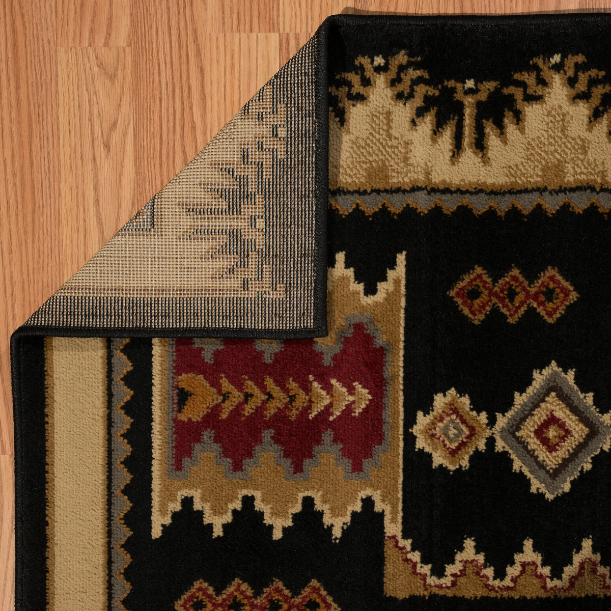United Weavers Affinity Coltan Black Rug - backing detail