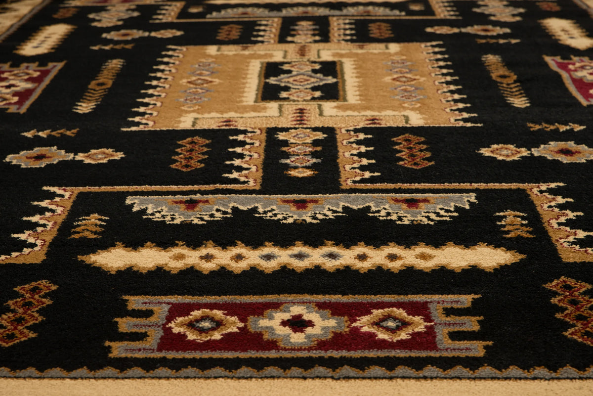 United Weavers Affinity Coltan Black Rug - close-up detail