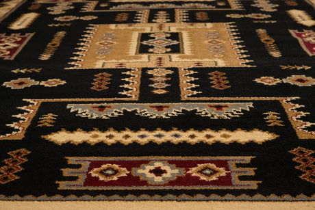 United Weavers Affinity Coltan Black Rug - close-up detail