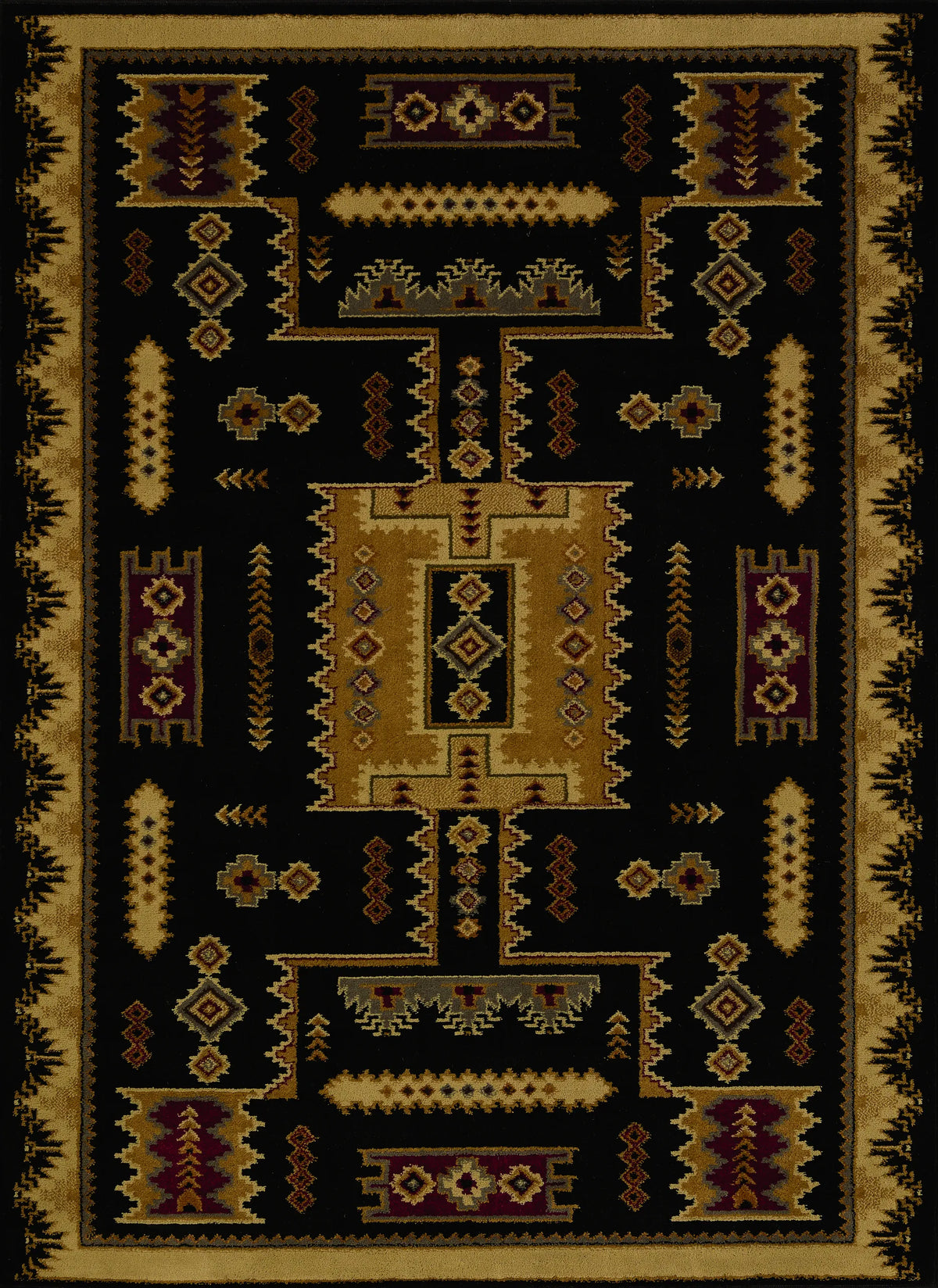 United Weavers Affinity Coltan Black Rug - runner front view