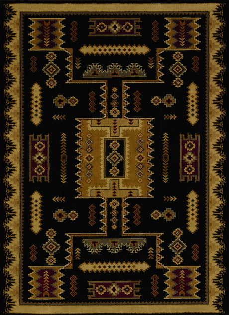 United Weavers Affinity Coltan Black Rug - runner front view