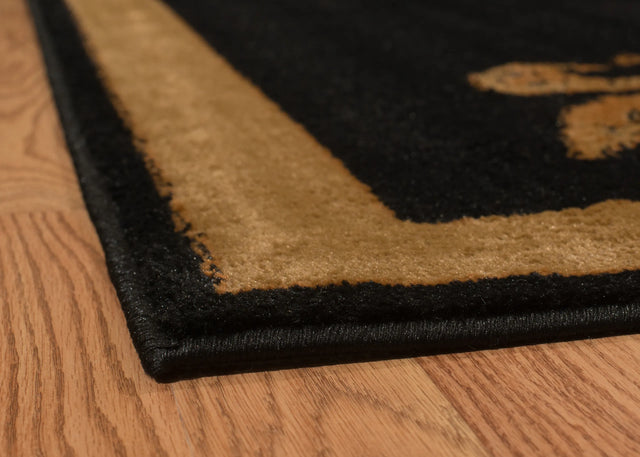 United Weavers Affinity Fdl Black Rug - angle view