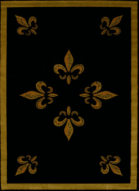 United Weavers Affinity Fdl Black Rug - front view