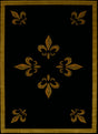 United Weavers Affinity Fdl Black Rug - front view