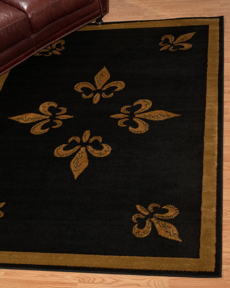 United Weavers Affinity Fdl Black Rug - room scene