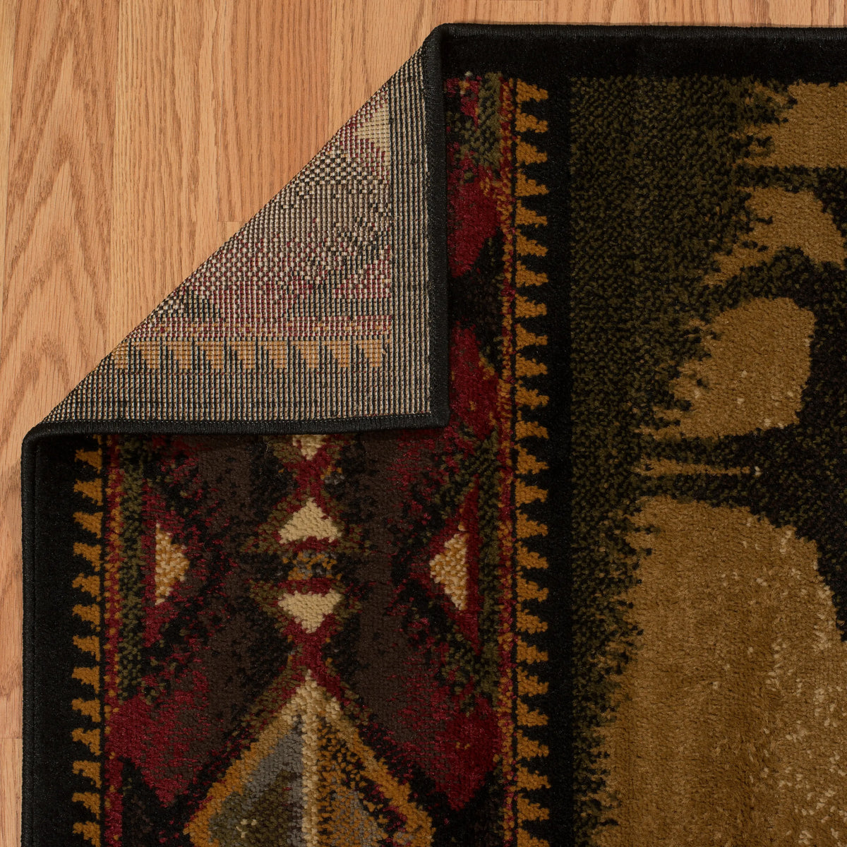United Weavers Affinity Hunters Dream Lodge Rug - backing detail