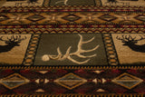 United Weavers Affinity Hunters Dream Lodge Rug - close-up detail