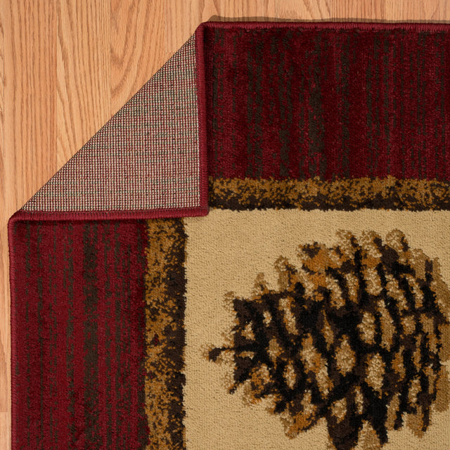 United Weavers Affinity Lodge Mosaic Multi Rug - backing detail