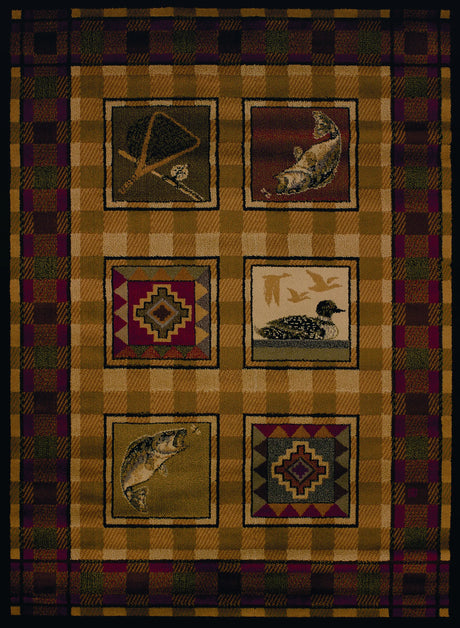 United Weavers Affinity Lodge Stamp Lodge Rug - front view
