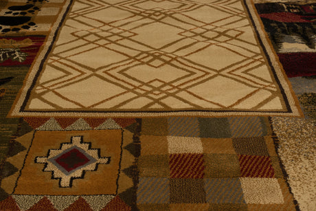 United Weavers Affinity Mountain Lake Natural Rug - close-up detail