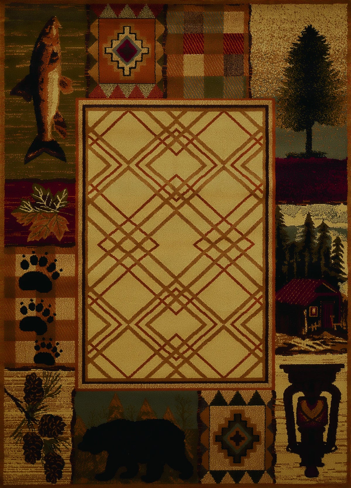 United Weavers Affinity Mountain Lake Natural Rug - front view